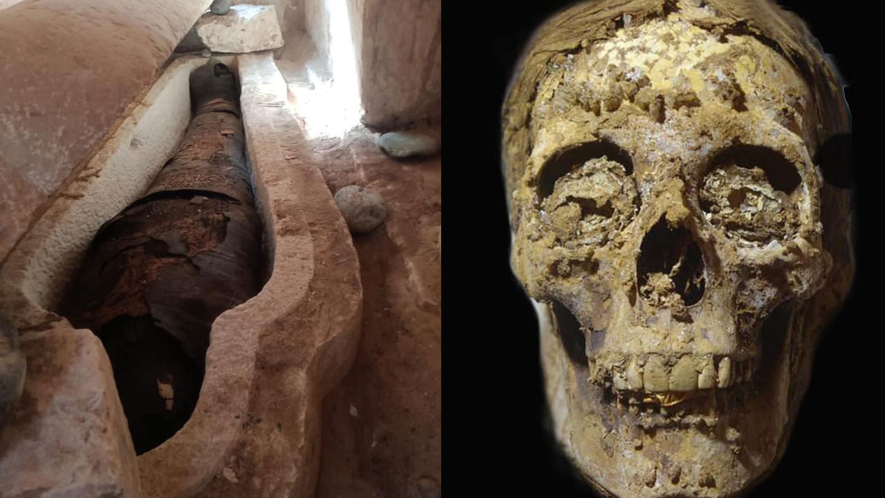 Мумии с золотыми языками нашли в древних гробницах Египта