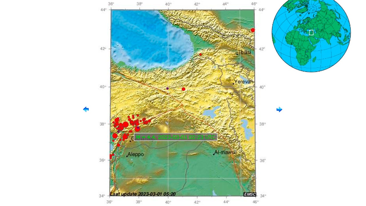 Карта турции где произошло землетрясение