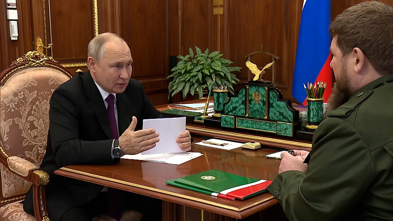 Путин встретился с Рамзаном Кадыровым в Кремле