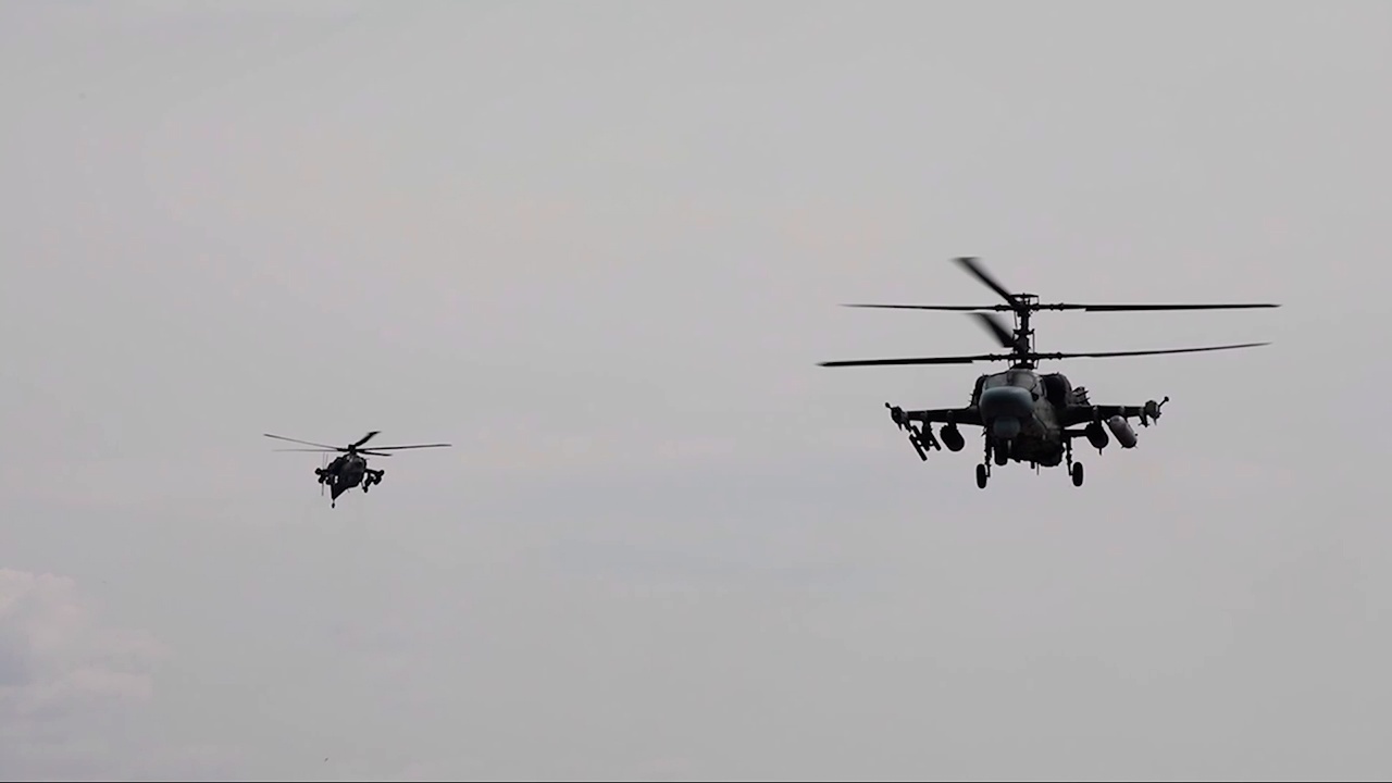Ка-52М уничтожил живую силу ВСУ в зоне ответственности группировки "Север"