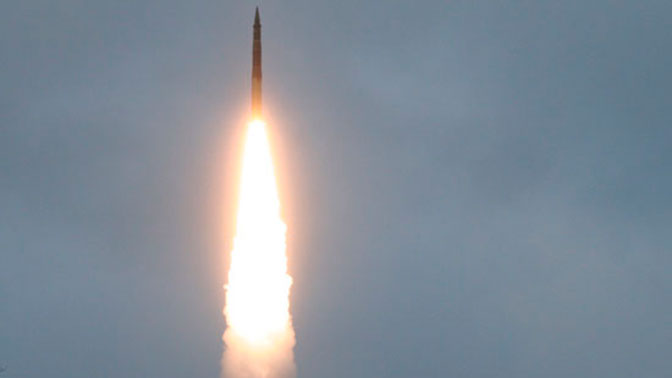С полигона Капустин Яр проведен испытательный пуск межконтинентальной баллистической ракеты