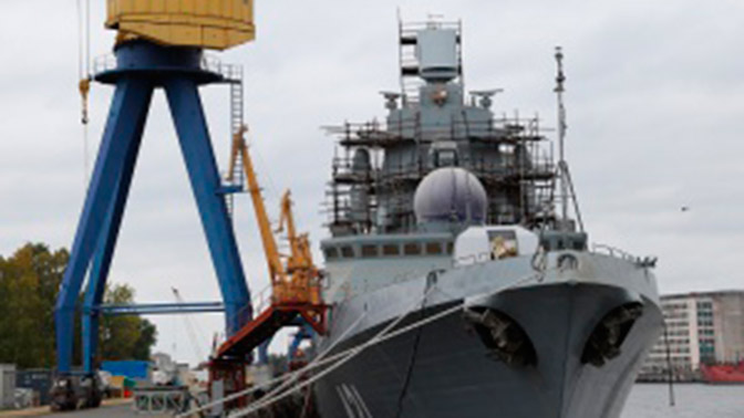 Судостроители запустили двигатели новейшего фрегата РФ «Адмирал флота Касатонов»