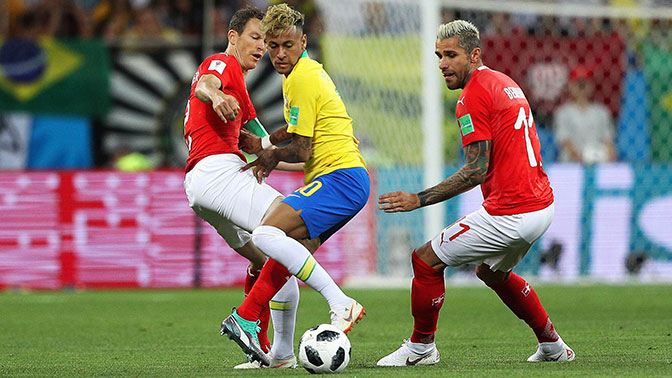 Сборная Бразилии сыграла вничью со Швейцарией в матче первого тура ЧМ-2018
