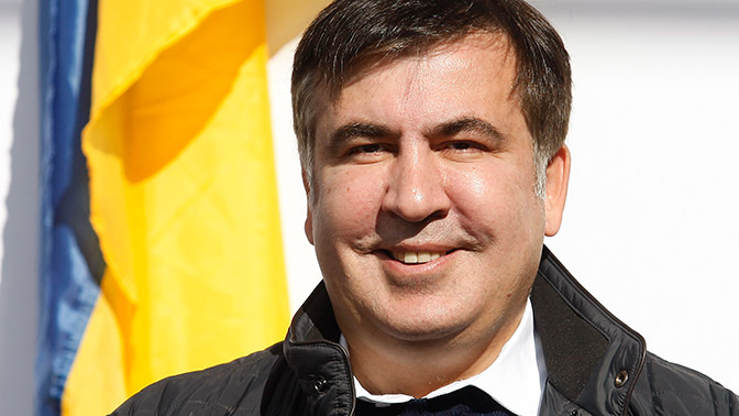 Саакашвили засветился на шикарном банкете во время демонстраций в Киеве